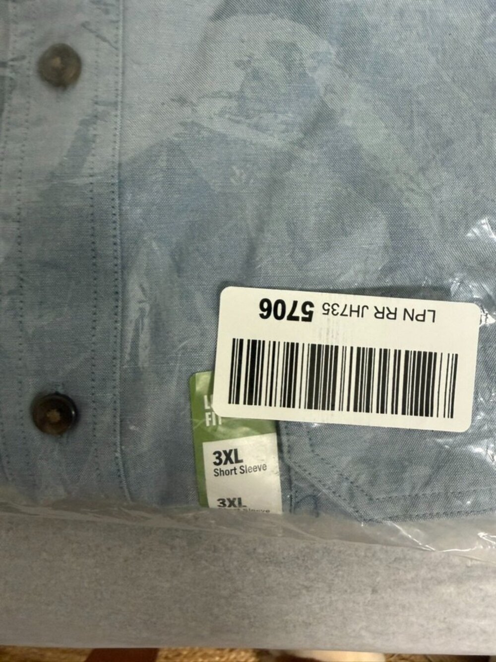 Carhartt Men's Chambray Button-Down Work Shirt 3XL Light Blue NWT Cotton Utility - Picture 5 of 7